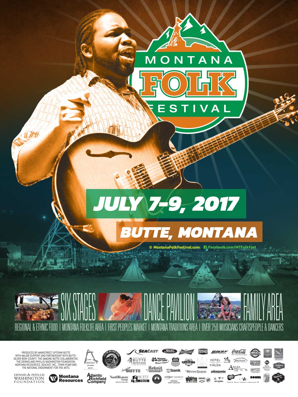 2017 Montana Folk Festival Poster Montana Folk Festival
