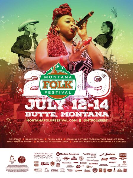 2019 Montana Folk Festival Poster