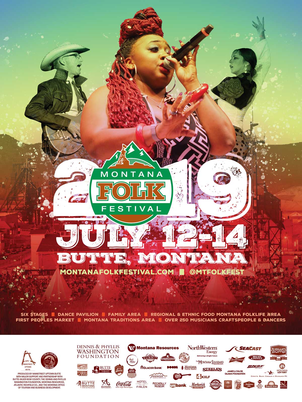 2019 Montana Folk Festival Poster