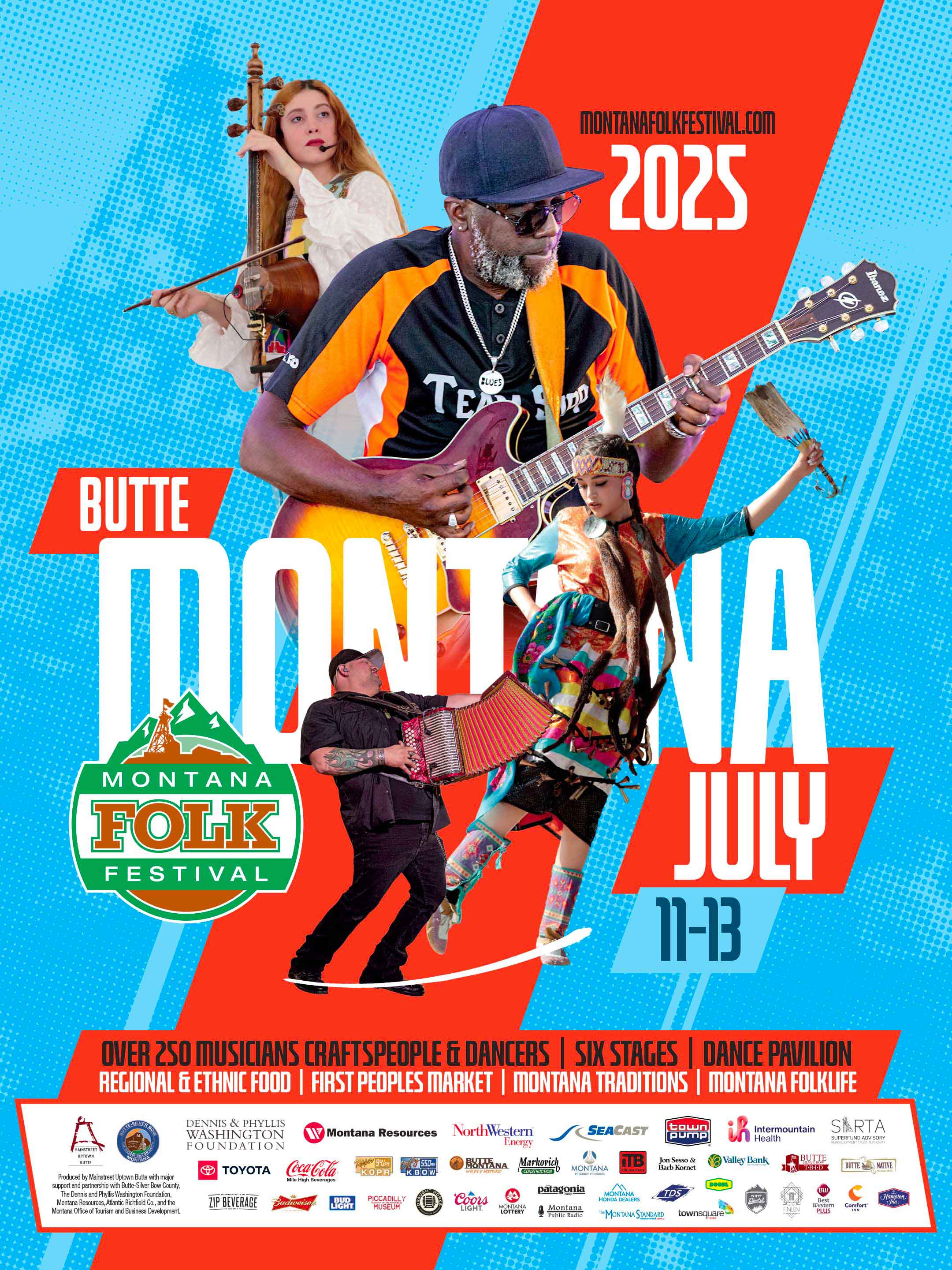 2025 Montana Folk Festival Poster 12x16 2160